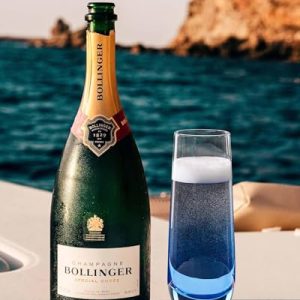 ColoVie Stemless Champagne Glasses Set of 6, Colored Flutes