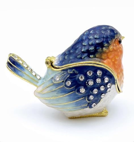 Robin Bird Hinged Trinket Box - Jewelry Organizer & Decor - Image 4