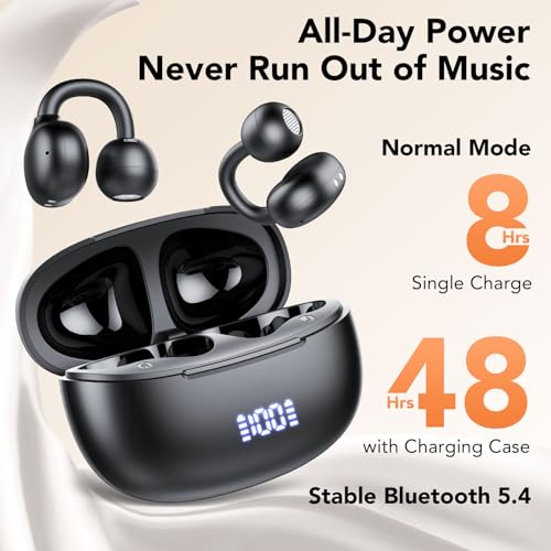 Achifine Open Ear Clip-on Earbuds: IP68, 48H - Image 4