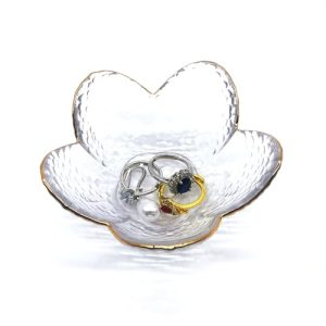 BESSKON Small Glass Ring Dish – Elegant Jewelry Trinket Bowl