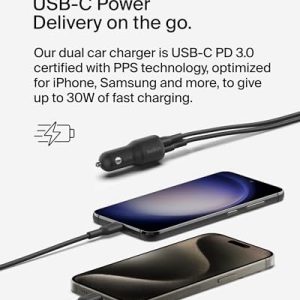 Belkin BoostCharge 42W Dual Port USB Car Charger