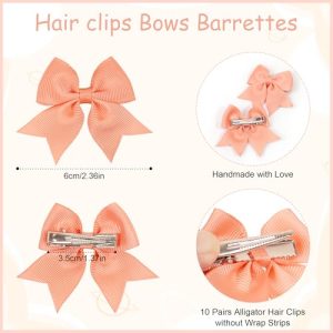 60-Pack Baby Bow Alligator Hair Clips – 30 Pastel Colors