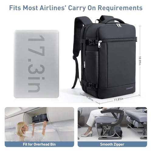 SHOWKOO 40L Expandable Travel Backpack | Airline Approved - Image 3