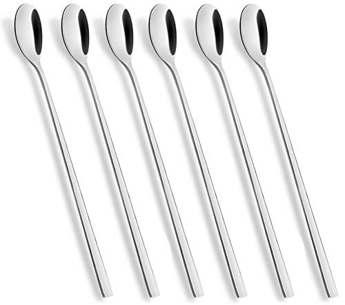 AOOSY 9-inch Stainless Steel Long Handle Spoons, Set of 6