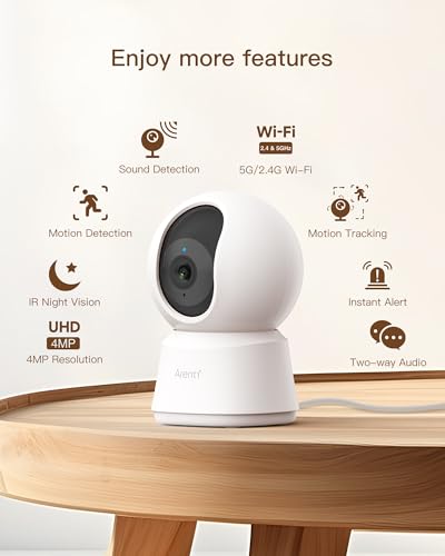 ARENTI 4MP Indoor Security Camera with Super Night Vision - Image 2