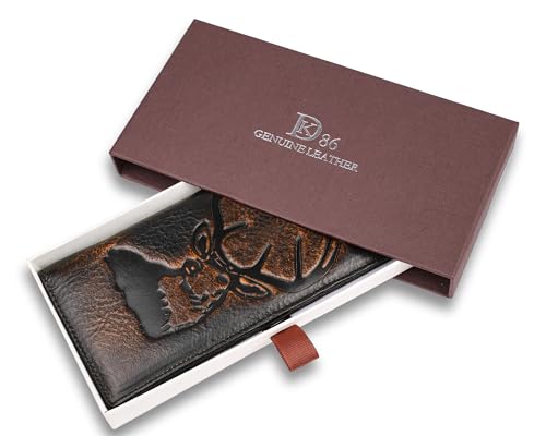 Men's Full Grain Leather RFID Deer Long Rodeo Wallet - Image 6
