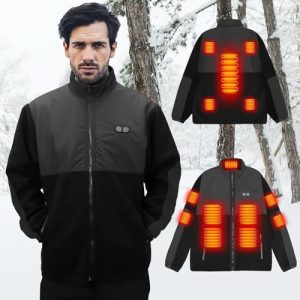 Unisex Fleece Heated Jacket | 7.4V Battery Pack Included