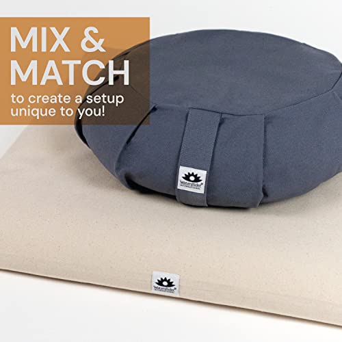 Waterglider Zafu Meditation Cushion - Buckwheat Yoga Pillow - Image 8