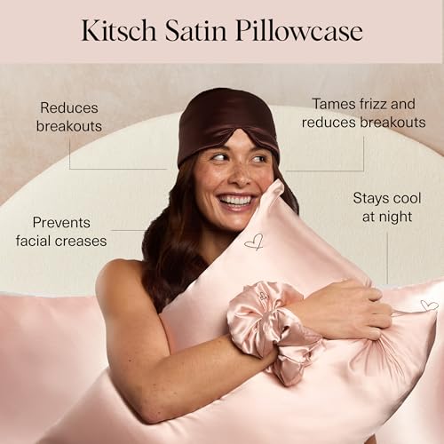 Kitsch 3PC Satin Sleep Set: Pillowcase, Scrunchie & Eye Mask - Image 4