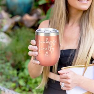“Fucking Finally” Funny Engagement Gift Tumbler for Bride