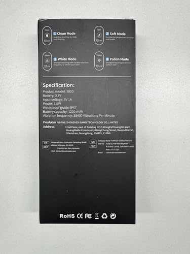 OasiSmile Sonic Electric Toothbrush: LED Display, 4 Modes - Image 10