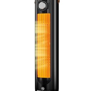 HETRAROOT Tower Space Heater – 1500W PTC, 70° Oscillation