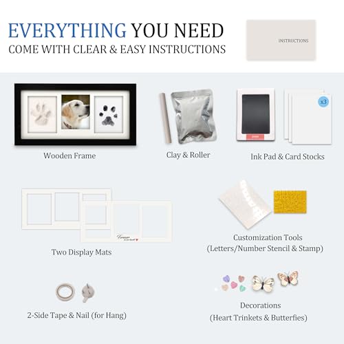 MYPAWLETS Pet Paw Print Frame Kit - Dog & Cat Memorial - Image 7