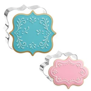 Bakerpan Stainless Steel Plaque Frame Cookie Cutters – Set of 2
