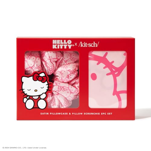 Hello Kitty Kitsch Satin Pillowcase & Scrunchies Set - Image 5