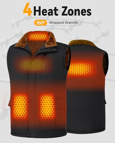 Men's Graphene Heated Vest | Rechargeable Fleece Puffer - Image 4