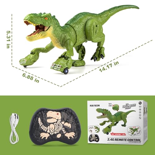 RC T-Rex Dinosaur Toy: Roar, Spray & Light for Kids 3-12 - Image 3
