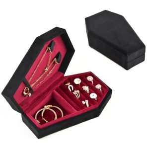 TAIMY Coffin Jewelry Box – Gothic Velvet Organizer