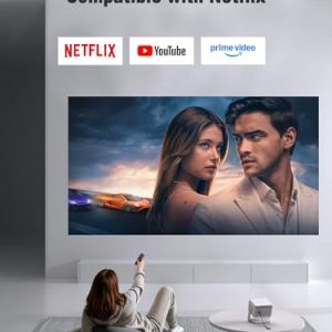 Smart Mini Projector: 4K, WiFi, Bluetooth, Netflix, Auto Focus