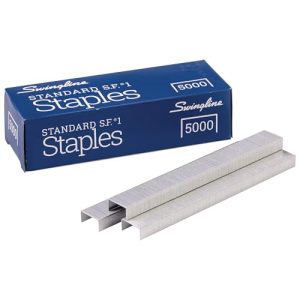Swingline Standard Staples, 5-Pack, 1/4 inch, 5000/Box