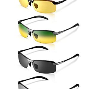4-Pack Men’s Polarized Night Driving & Outdoor Glasses