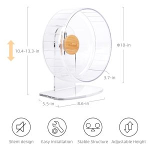 Niteangel Super-Silent Hamster Wheel – Adjustable Stand