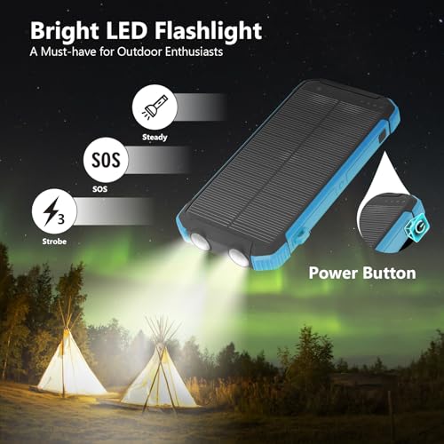 ERRBBIC 20000mAh Solar Power Bank: Outdoor Wireless Charger - Image 5
