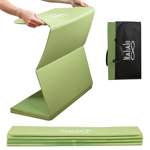 Folding Yoga Mat with Carry Bag - 6mm, Anti-Slip & Portable