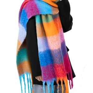 Colorful Chunky Winter Scarf for Women – Trendy & Warm