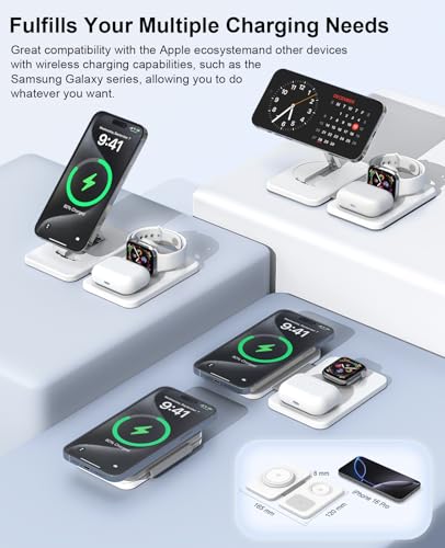3-in-1 Foldable Magnetic Wireless Charger for Apple Devices - Image 4