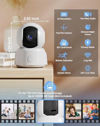 GOLSPARK 2K Indoor Camera: Pan/Tilt, Night Vision, Siren - Image 5