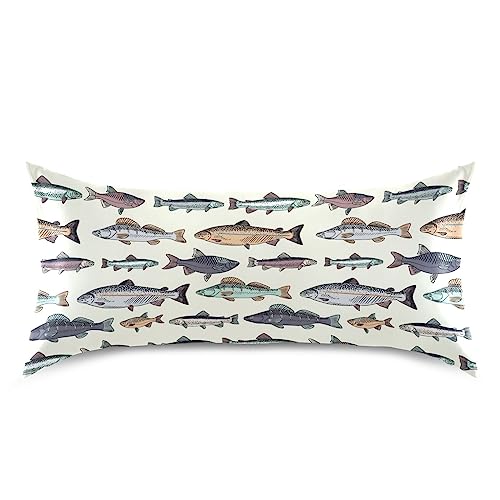 Vintage Fish Satin Pillowcase for Hair & Skin (20x26) - Image 5