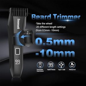 Soonsell 4-in-1 Waterproof Men’s Grooming Kit & Ball Shaver