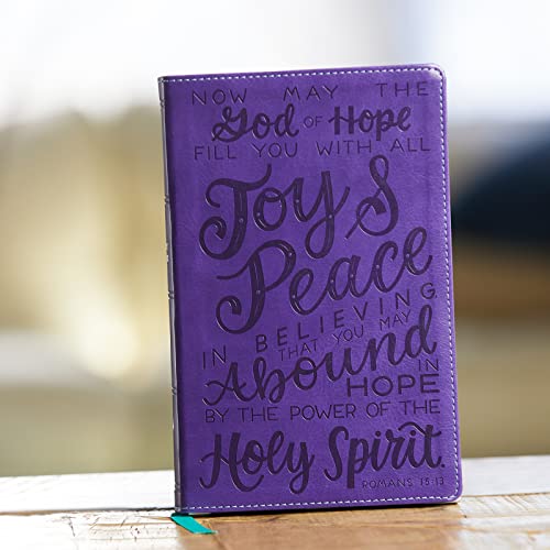 NKJV Holy Bible for Kids - Verse Art Purple Leathersoft - Image 2