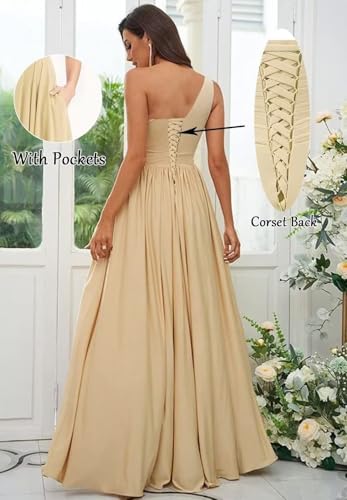 Plus Size Chiffon Bridesmaid Dress - Burnt Orange Gown - Image 4