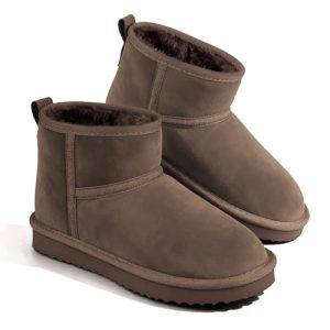 LKOHJF Women’s Suede Platform Mini Boots – Water Resistant