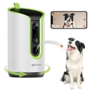 TKENPRO 5MP Pet Camera with Treat Dispenser & 360° Tracking