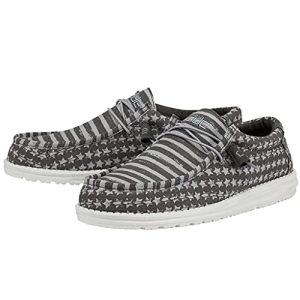 Hey Dude Men’s Wally Greyed Patriotic Loafers – Lightweight