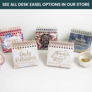 Bloom Undated Perpetual Desk Easel with Motivational Quotes