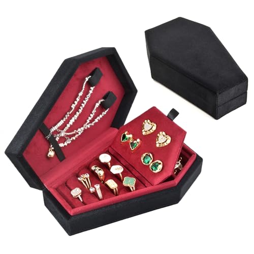 TAIMY Mini Coffin Jewelry Box - Velvet Organizer - Image 7