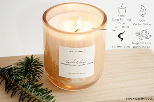 Marshmallow Fireside Beeswax Soy Blend Candle - Emberluxe - Image 2