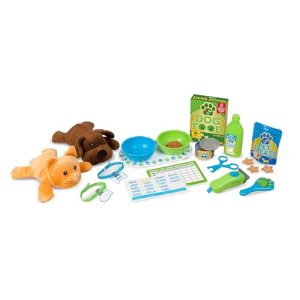 Melissa & Doug Pet Care Play Set: Vet Feeding & Grooming
