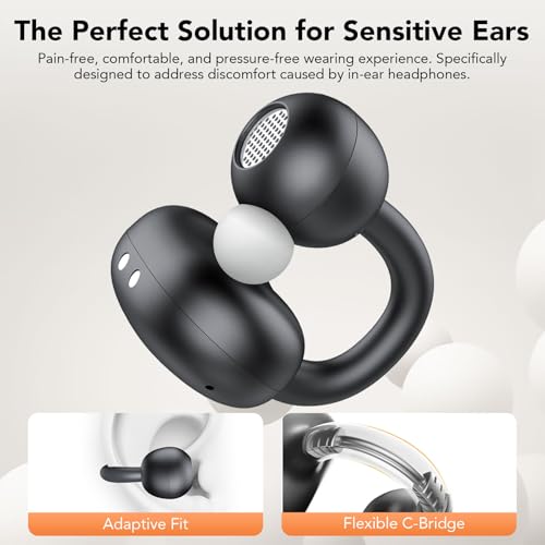Achifine Open Ear Clip-on Earbuds: IP68, 48H - Image 2
