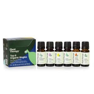 Plant Therapy Top 6 Organic Essential Oil Set – Aromatherapy