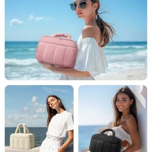 BAGSMART Puffy Large Travel Toiletry Bag for Women