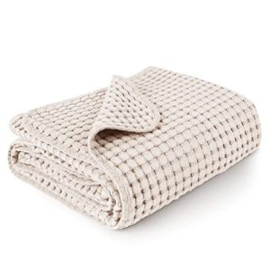 Konssy Waffle Baby Blanket – Soft Nursery Swaddle Throw