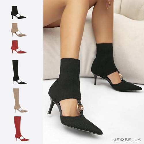 NEWBELLA MOUSSE FIT Women's Slip-On Kitten Heel Boots - Image 7