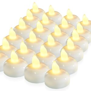 24-Pack Homemory Flameless Floating LED Candles – Warm White