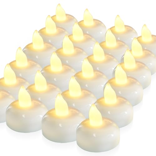 24-Pack Homemory Flameless Floating LED Candles - Warm White