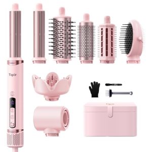Tqcir 8-in-1 Professional Hot Air Styler Pink
